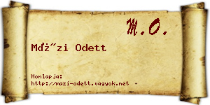 Mázi Odett névjegykártya